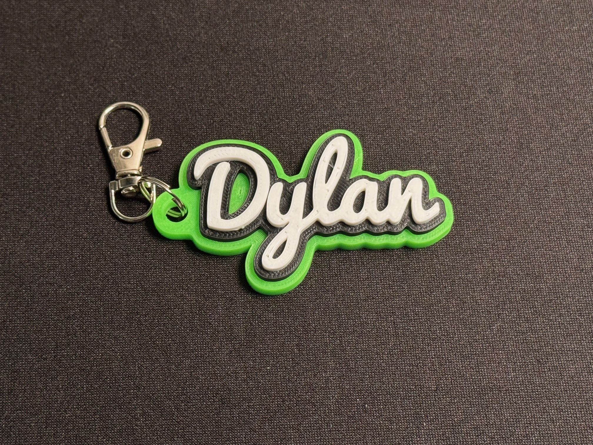 Custom Name Tag/Keychain - Green Glow in the Dark