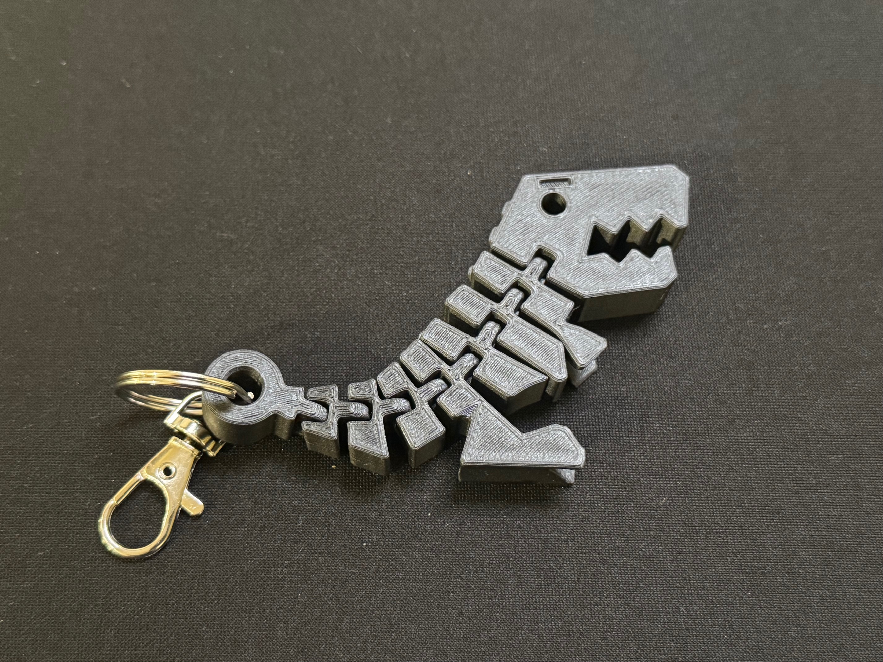 Flexi Rex Keychain - Black