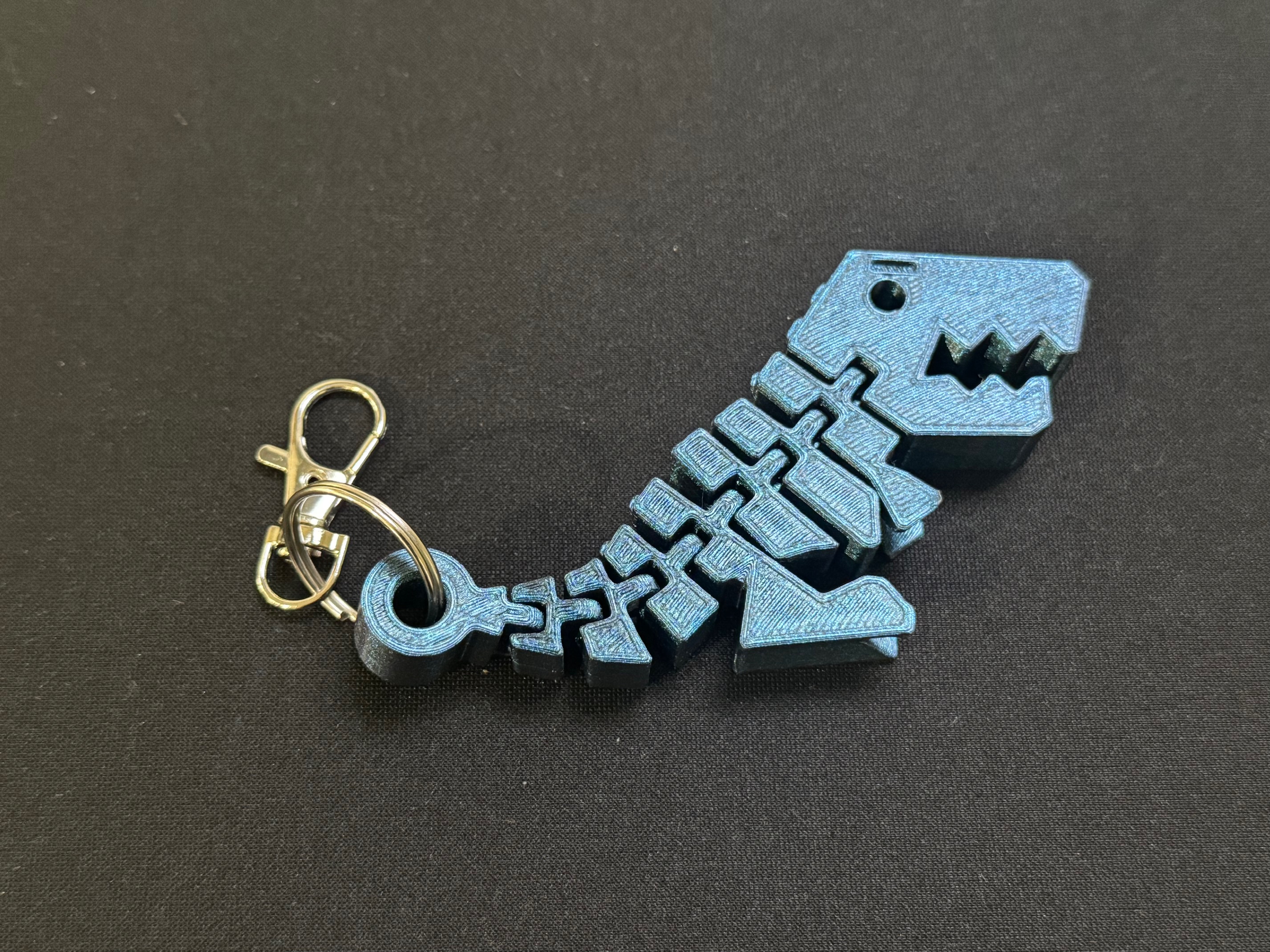 Flexi Rex Keychain - Blue