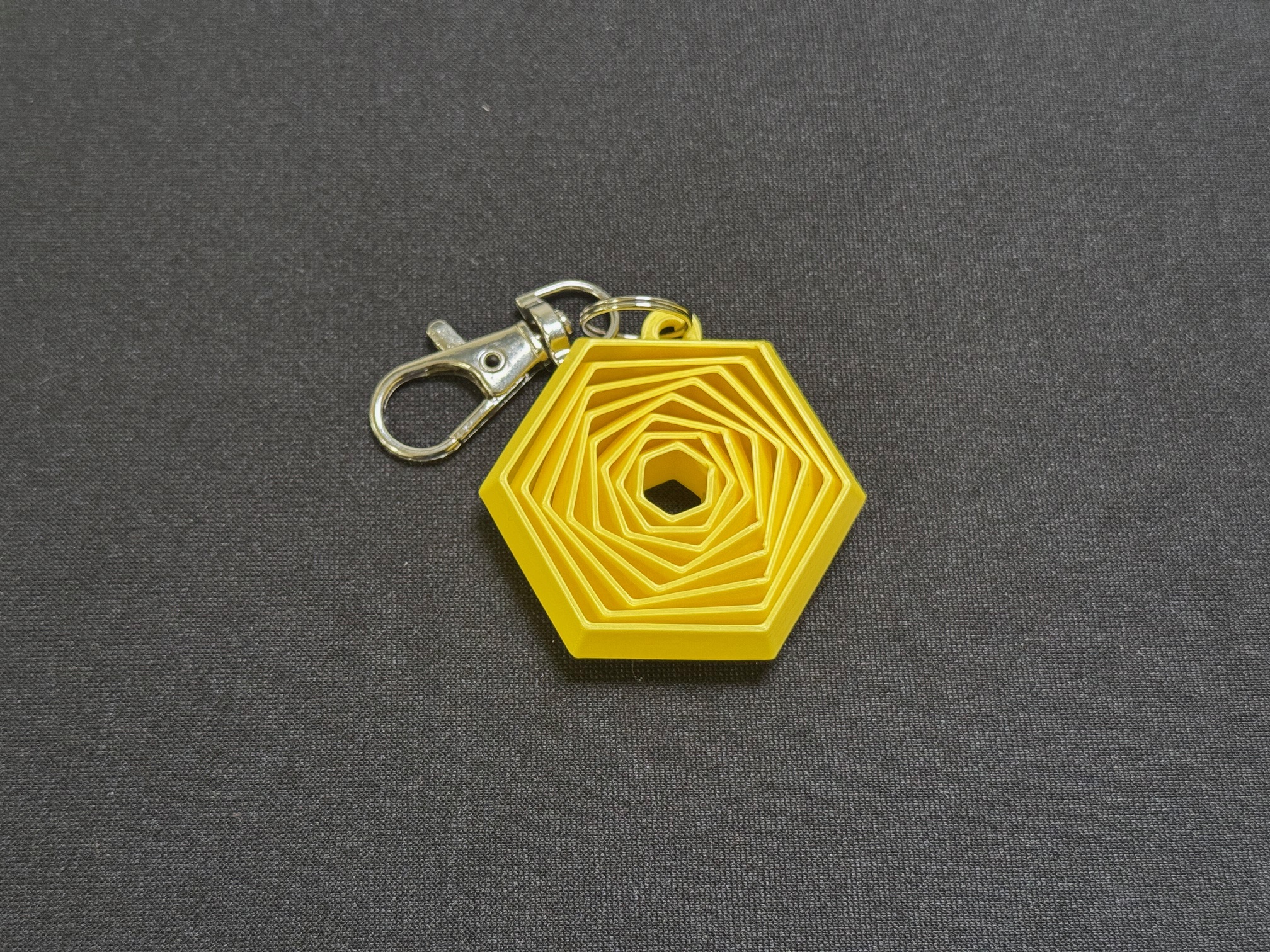Hexagon Fidget Keychain - Yellow